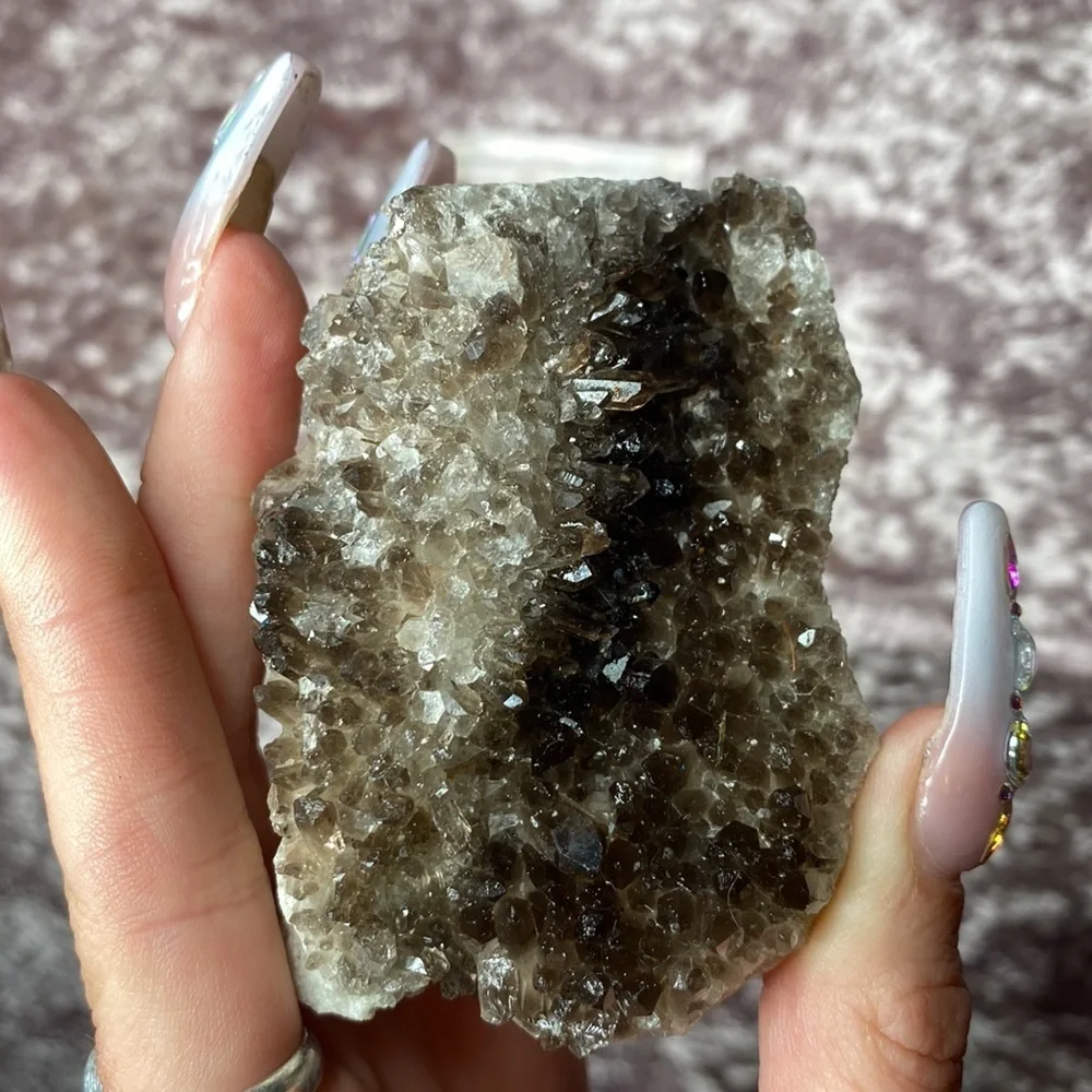 Smokey quartz cluster rock gem - Picture 4 of 6